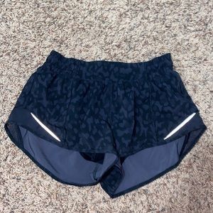 black cheetah print lululemon shorts